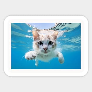 Cat Pet Animal Fun Playing Water Outdoor Sticker